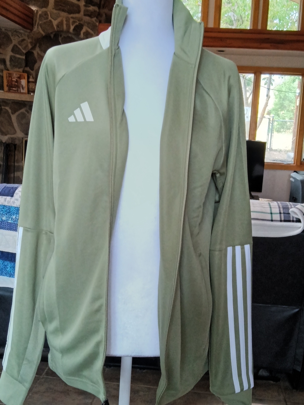 Adidas Women's Olive Green Track Jacket
